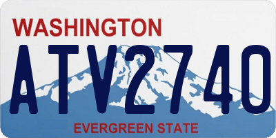 WA license plate ATV2740