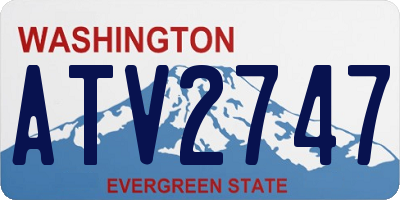 WA license plate ATV2747