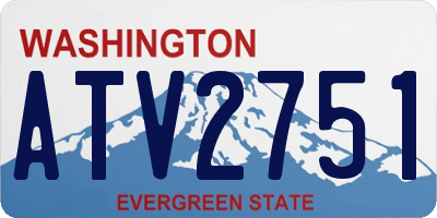 WA license plate ATV2751
