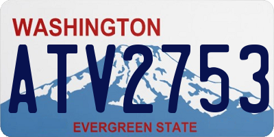 WA license plate ATV2753