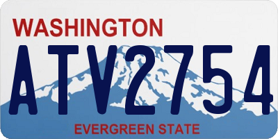 WA license plate ATV2754