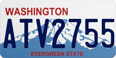 WA license plate ATV2755