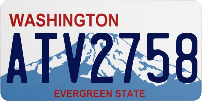 WA license plate ATV2758