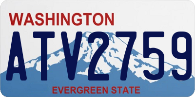 WA license plate ATV2759