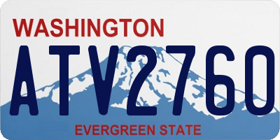 WA license plate ATV2760