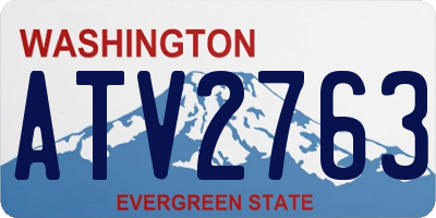WA license plate ATV2763