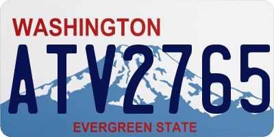 WA license plate ATV2765