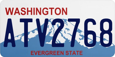 WA license plate ATV2768