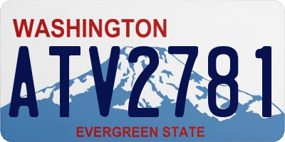 WA license plate ATV2781