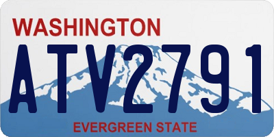 WA license plate ATV2791
