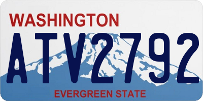 WA license plate ATV2792