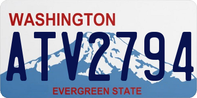 WA license plate ATV2794