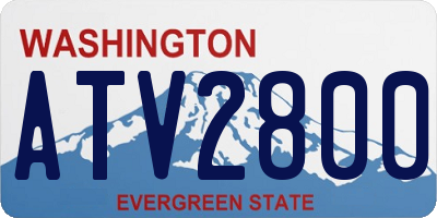 WA license plate ATV2800