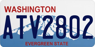 WA license plate ATV2802
