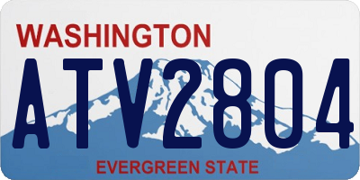 WA license plate ATV2804