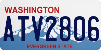 WA license plate ATV2806