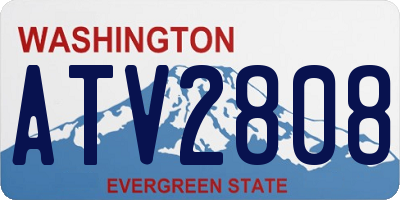 WA license plate ATV2808