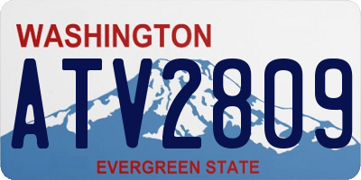 WA license plate ATV2809