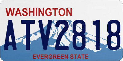 WA license plate ATV2818