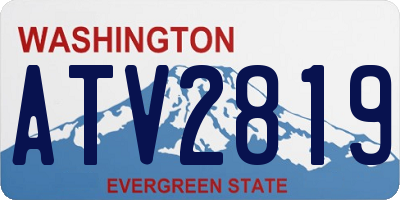 WA license plate ATV2819