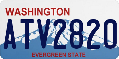WA license plate ATV2820