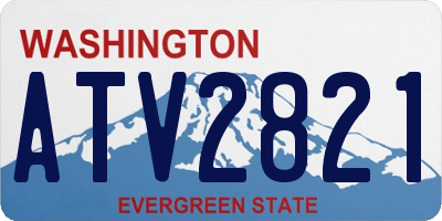 WA license plate ATV2821