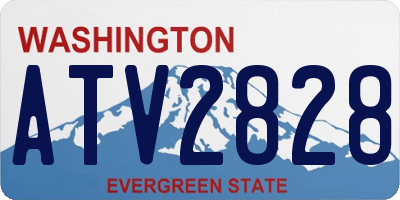WA license plate ATV2828