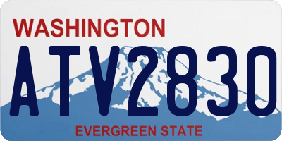 WA license plate ATV2830