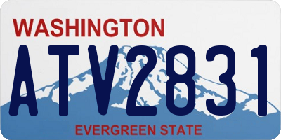 WA license plate ATV2831