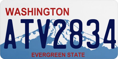 WA license plate ATV2834