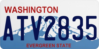 WA license plate ATV2835