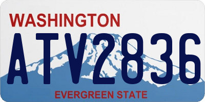 WA license plate ATV2836