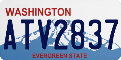 WA license plate ATV2837