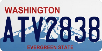 WA license plate ATV2838
