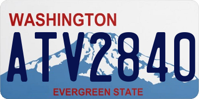 WA license plate ATV2840