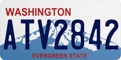WA license plate ATV2842