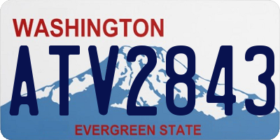 WA license plate ATV2843