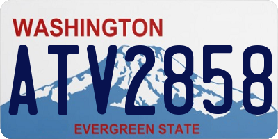 WA license plate ATV2858