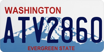 WA license plate ATV2860