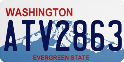 WA license plate ATV2863