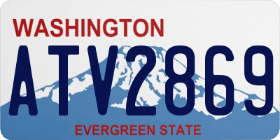 WA license plate ATV2869