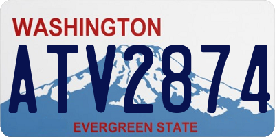 WA license plate ATV2874