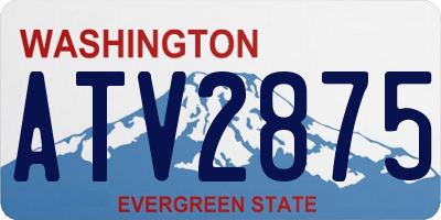 WA license plate ATV2875