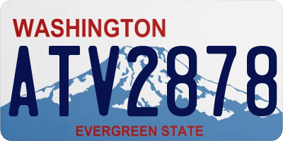 WA license plate ATV2878