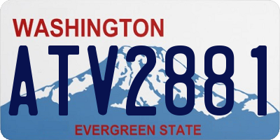 WA license plate ATV2881