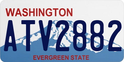 WA license plate ATV2882