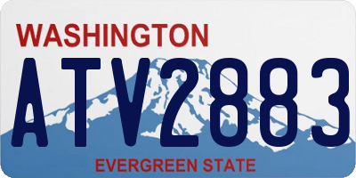 WA license plate ATV2883