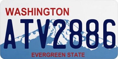 WA license plate ATV2886