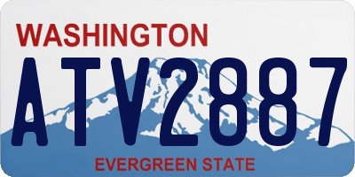 WA license plate ATV2887
