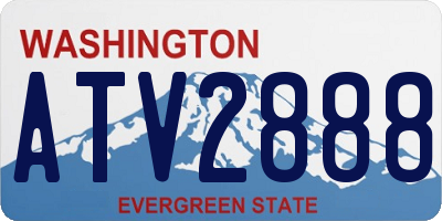 WA license plate ATV2888
